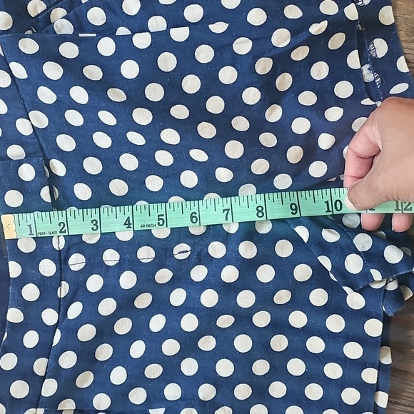 J. Crew High Waist Navy Polka Dot Shorts - Picture 4 of 4